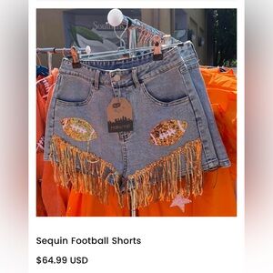 NWT Football Jean Shorts